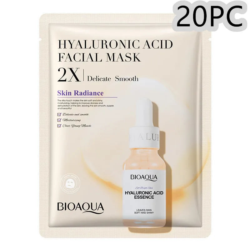 Collagen face mask sheet with hyaluronic acid gel formula in 30g pack