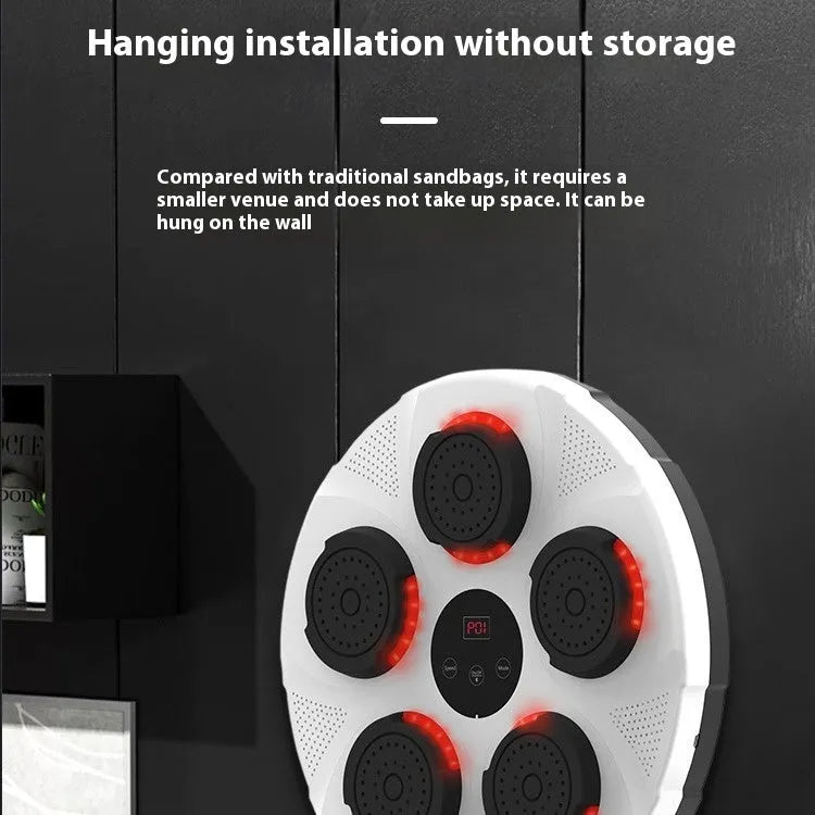 Wall-mounted smart boxing trainer with ABS fight sandbag and charging cable