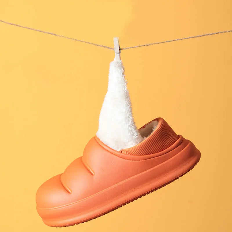 Waterproof EVA garden slippers in various colours with non-slip sole and plush lining
