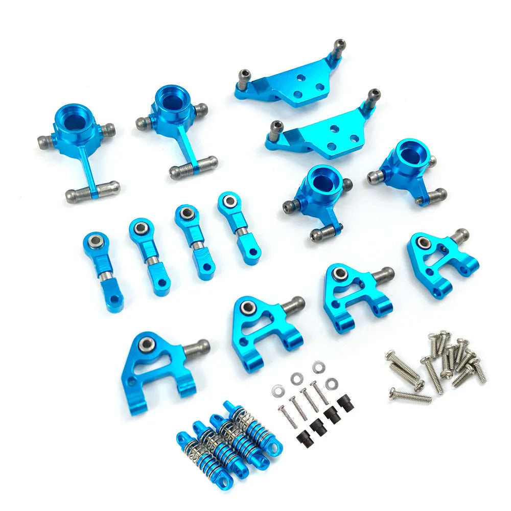 K989 metal shock absorber set with drive shaft in red or blue for 1:28 scale RC car