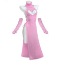 Women's solid colour fleece lined Lycra cheongsam dress with heart-shaped high-neck for casual wear