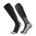 Non-slip glue dispensing shock absorption nylon socks in black white red blue, sizes 33-45