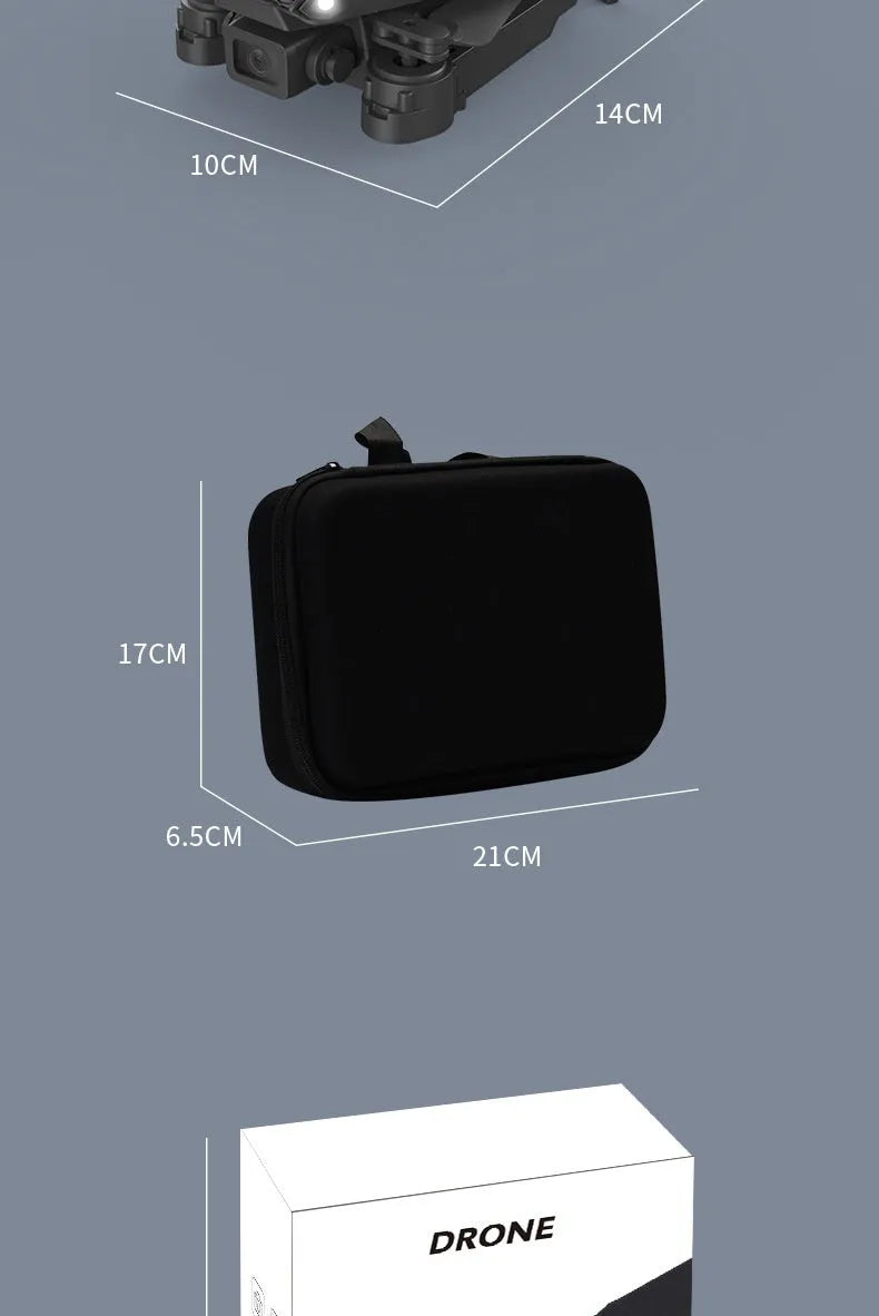 Four-axis remote control drone with optical flow positioning, 1800mAh battery, black or gray, for teenagers