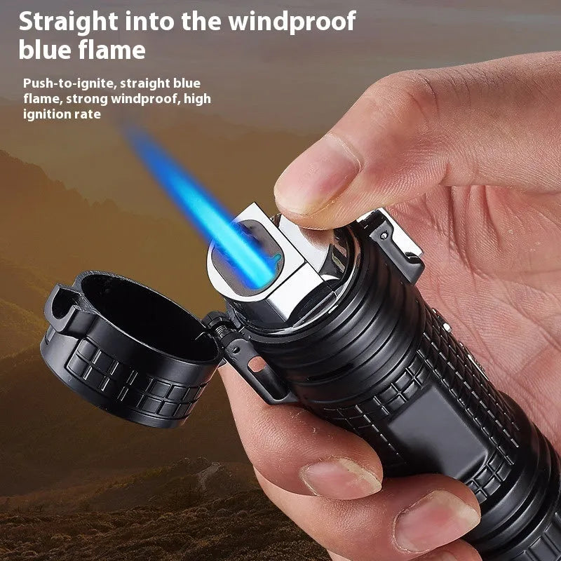 TH727 multi-function waterproof metal torch lighter in five colour options