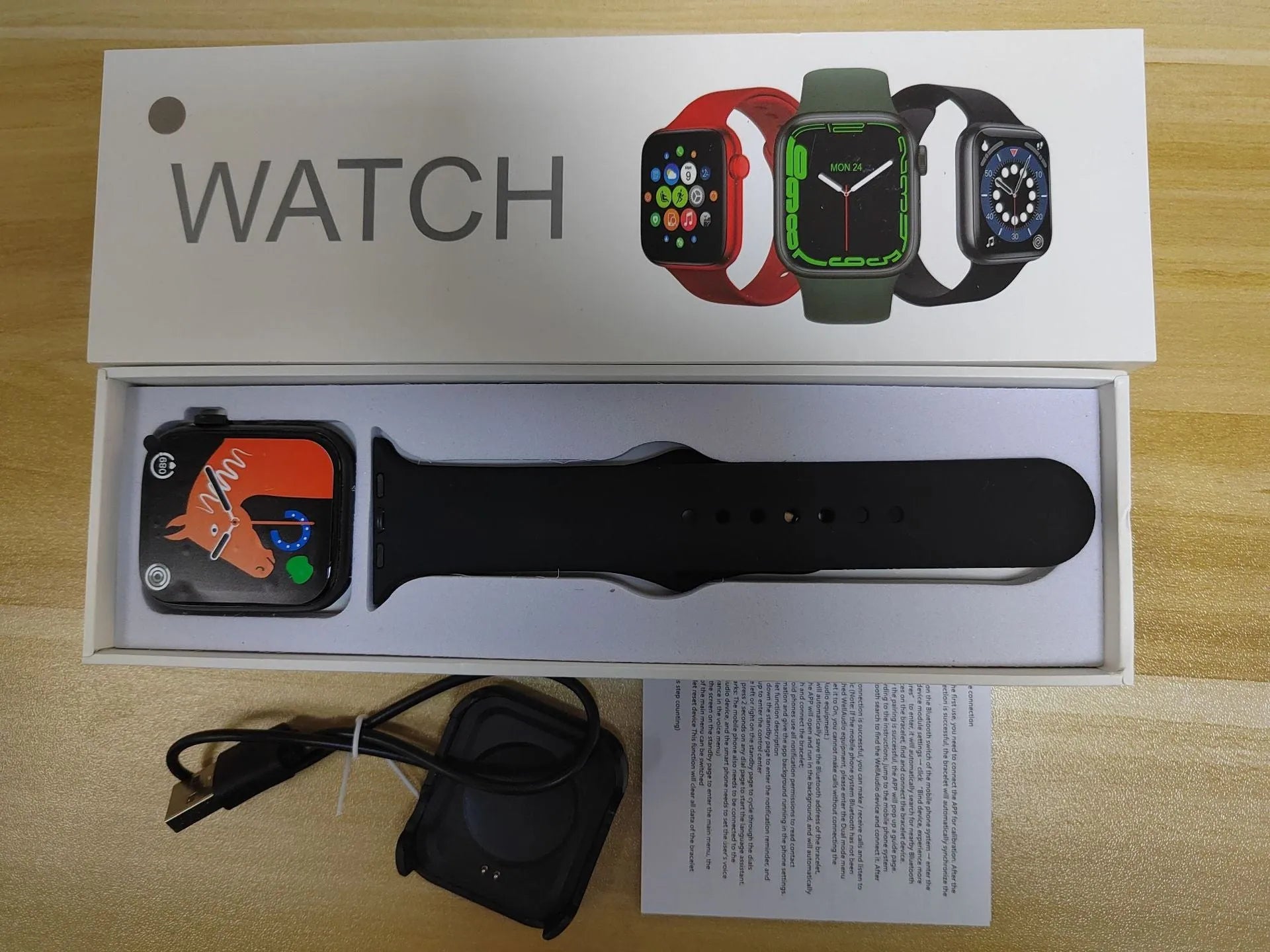 GT20 black alloy smart watch with silicone strap showing heart rate monitoring on screen