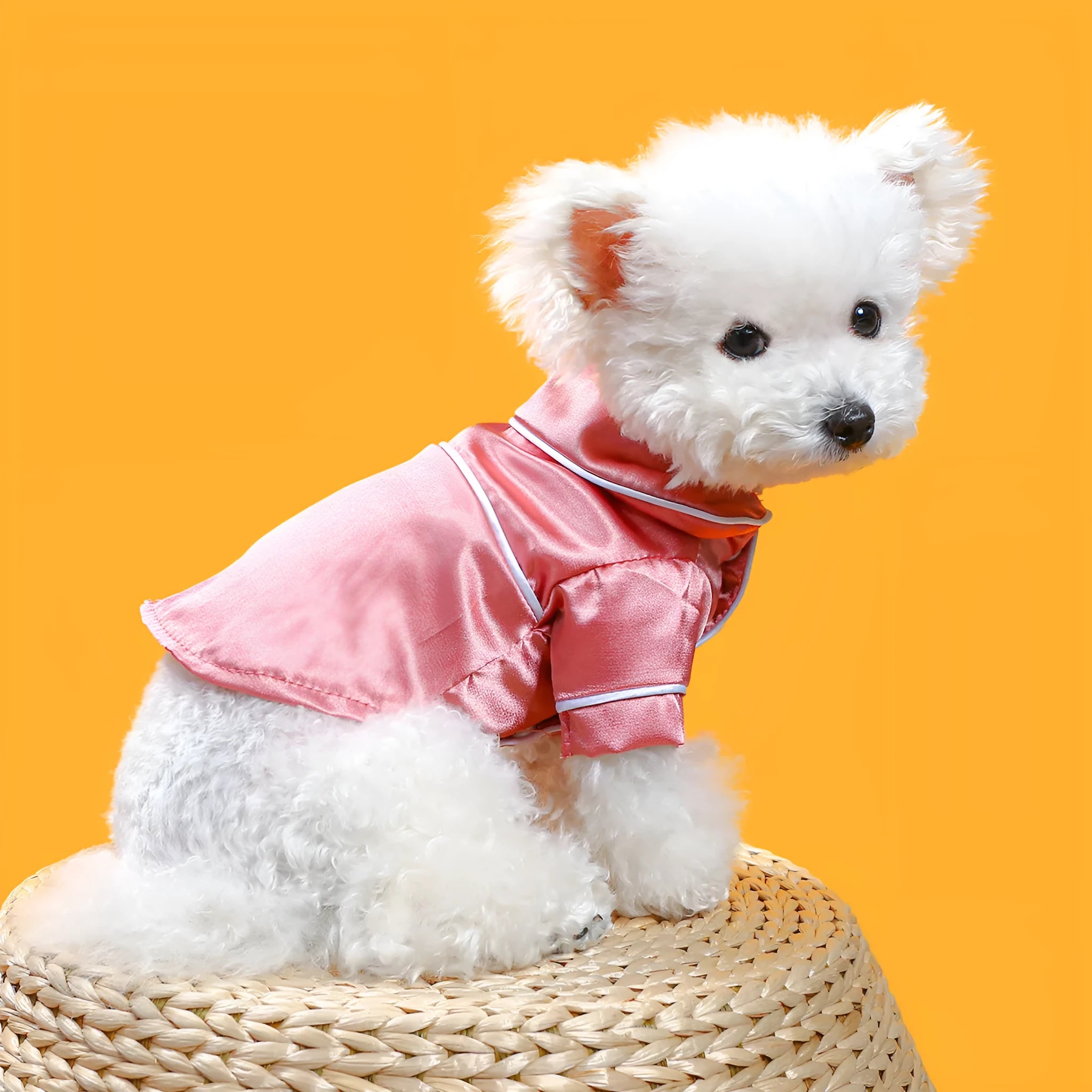 Cotton pet pyjamas in princess style for dogs, pink colour, size M