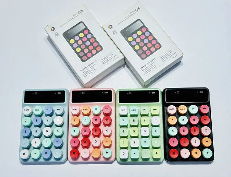 Macaron colour wireless keyboard with compact portable design for Mac and PC compatibility