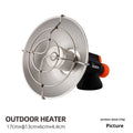 Black and orange portable camping heater stove with automatic ignition system