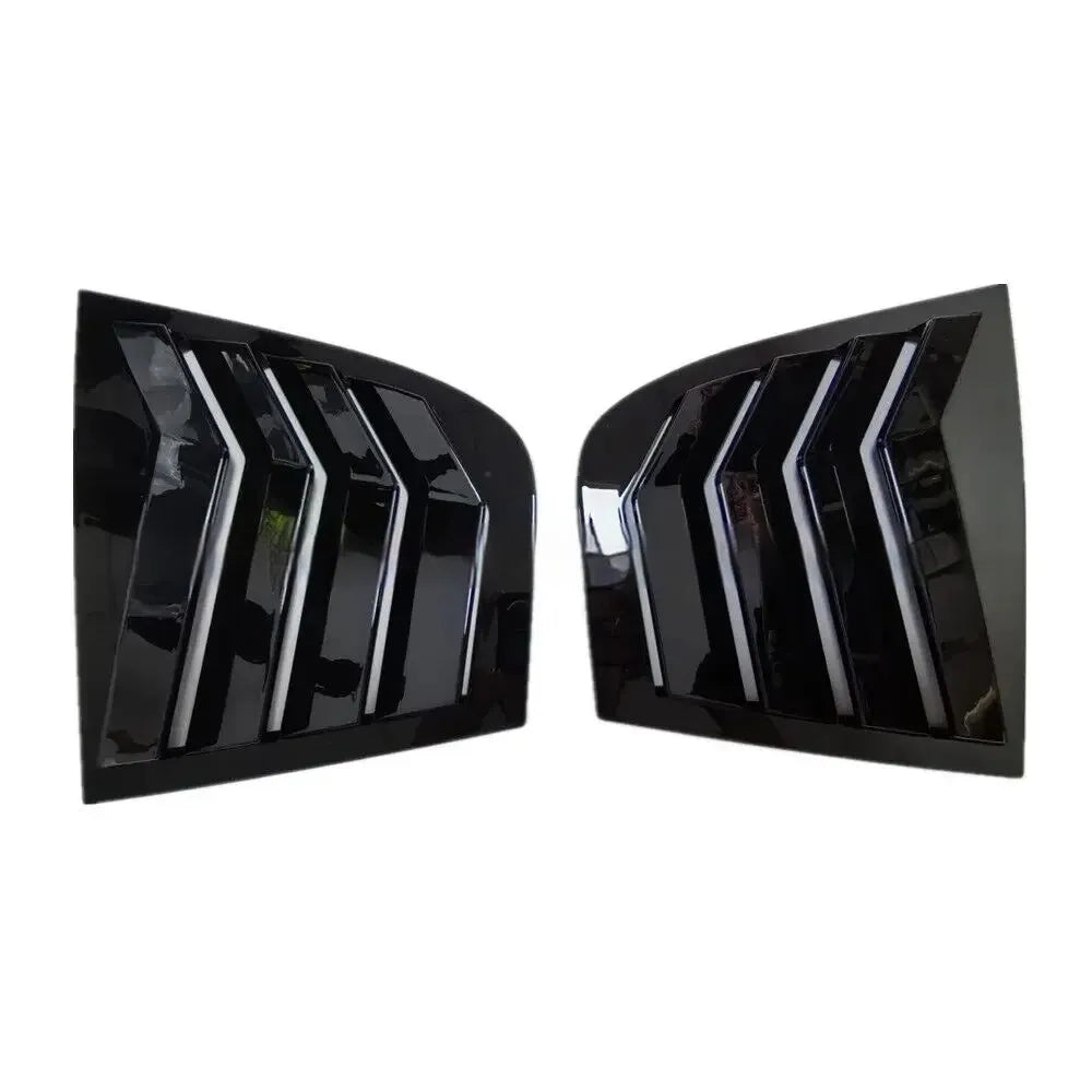 Rear triangle shutter carbon fibre decoration for Kia Stinger in bright black finish