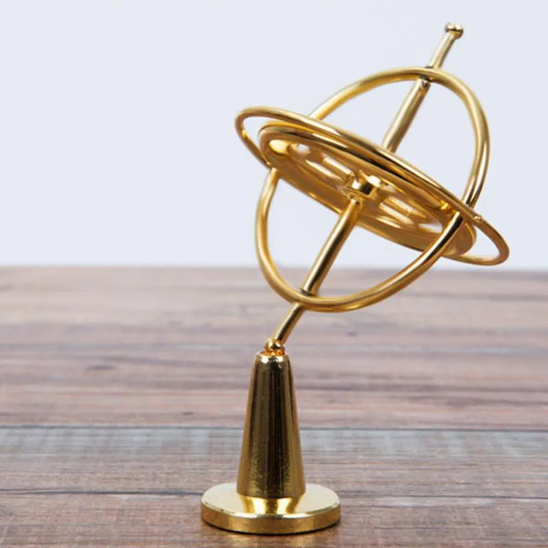 Self balanced metal finger gyroscope with carved pattern and vacuum-plated shine, available in black or colourful
