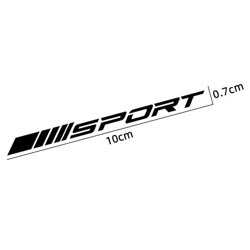 Car rim stickers in black, red and white colours with sports design for wheel decoration