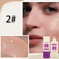 Feeding bottle of BB cream liquid foundation concealer showing brightening repair formula.
