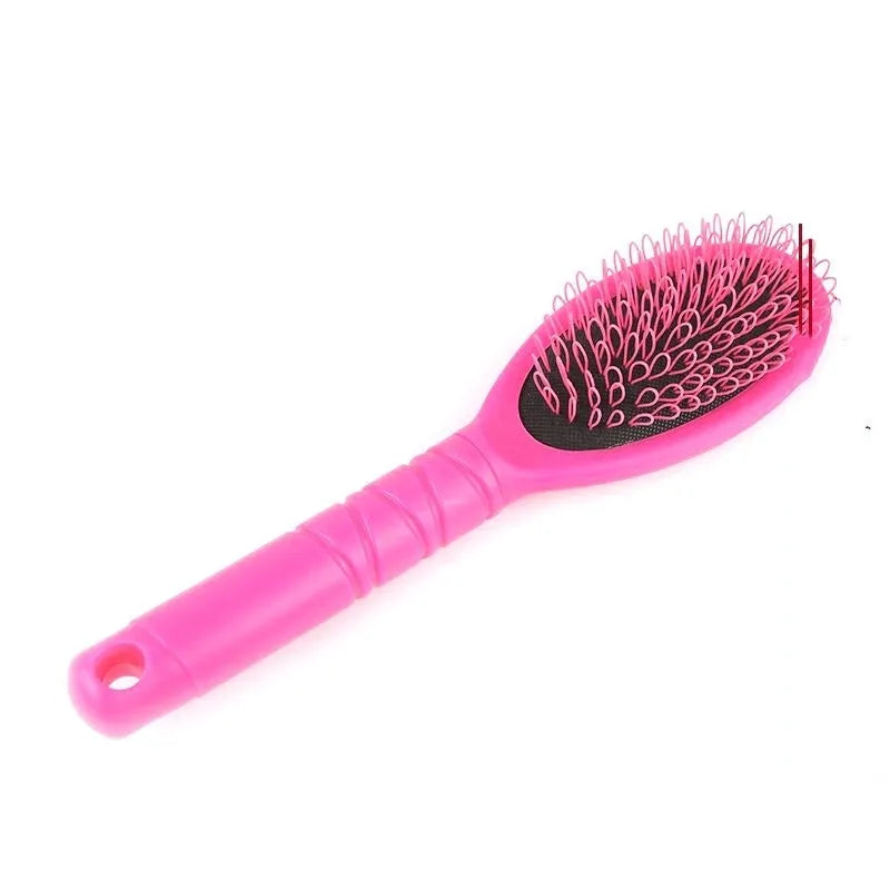 Black ABS plastic airbag comb for hair extensions measuring 22 by 6 centimetres
