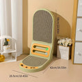 L-shape grey cat scratching board with sisal surface in room corner