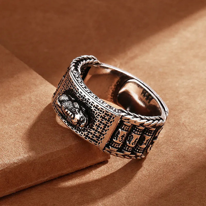Copper couple ring adjustable from size 25 to 35, 1.5cm wide band in gold finish