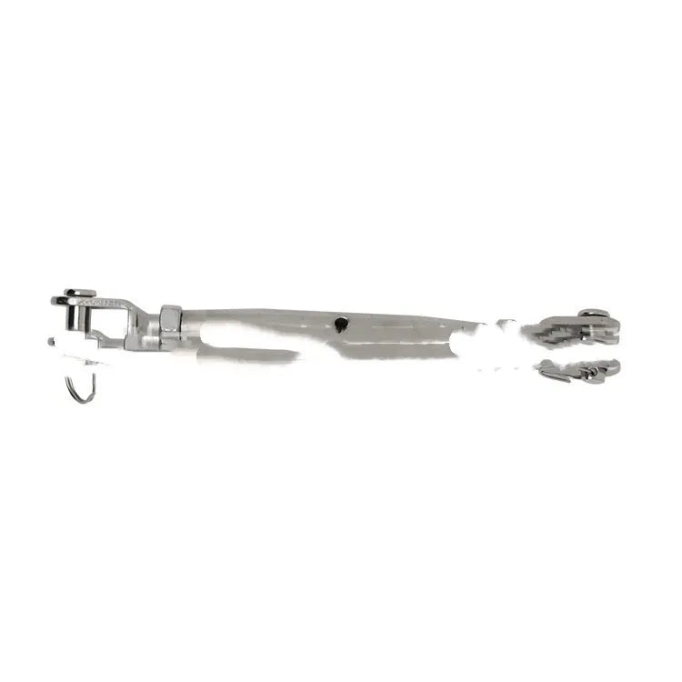 Ziptreck 10 metre pulley slide rope kit with handle, alloy steel pulleys, locks, and tree protection sleeves.