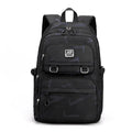 Girls large capacity nylon school backpack with anti-theft function and physiological curve back support