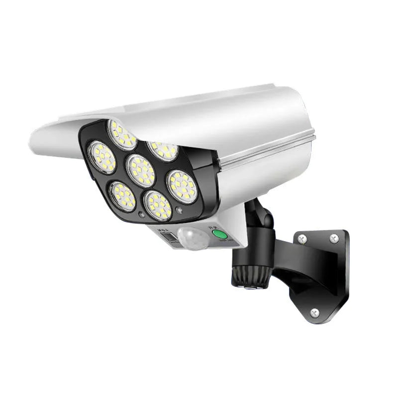LED solar simulation monitor lamp with abstract design for outdoor waterproof induction lighting.