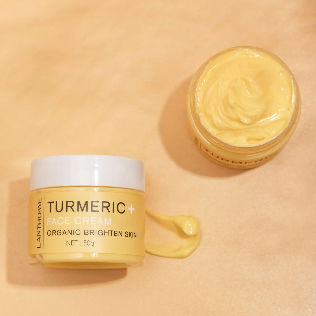 Turmeric skin care set with 50g turmeric cream and 30ml turmeric oil for universal skin types