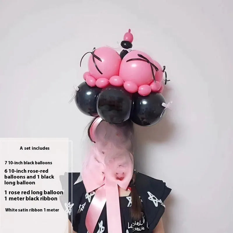 Round balloon bouquet cake arrangement DIY material package for party decorations