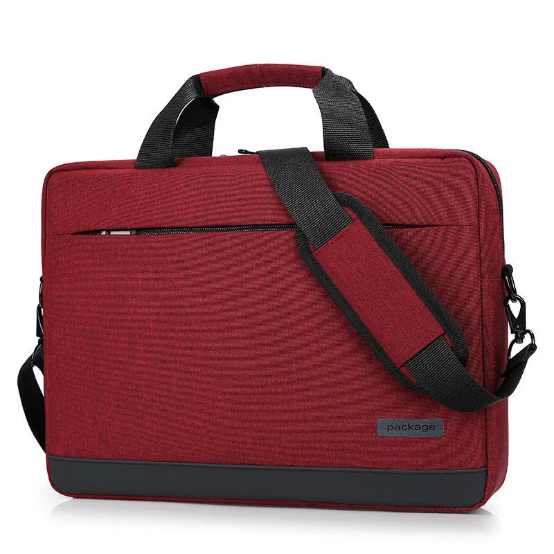 Oxford cloth computer bag shoulder handbag briefcase with zip and liner, 14 or 15.6 inch, blue black red grey