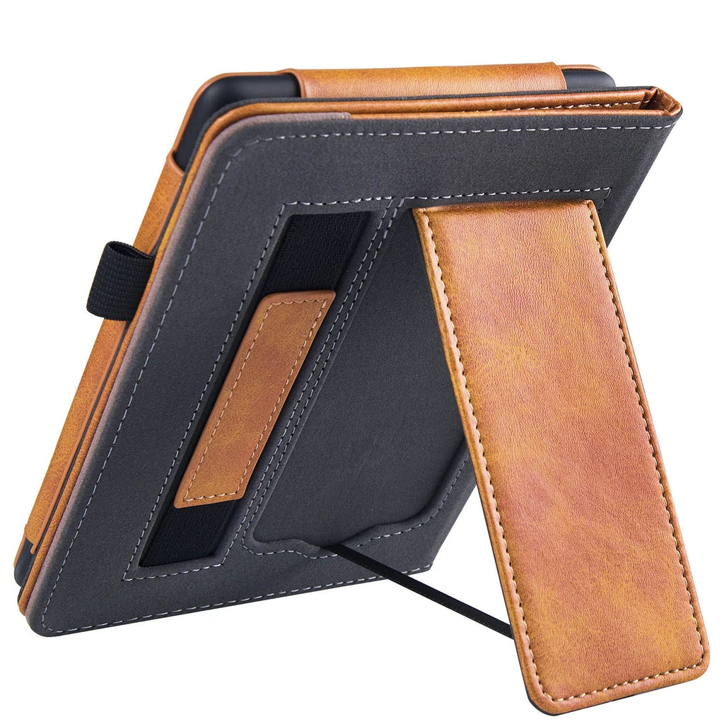 Fabric Kindle Paperwhite 11 case with wrist strap bracket in various colours.