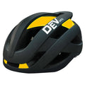Matte black adult bicycle helmet with adjustable 56-61cm head circumference and coloured accent options