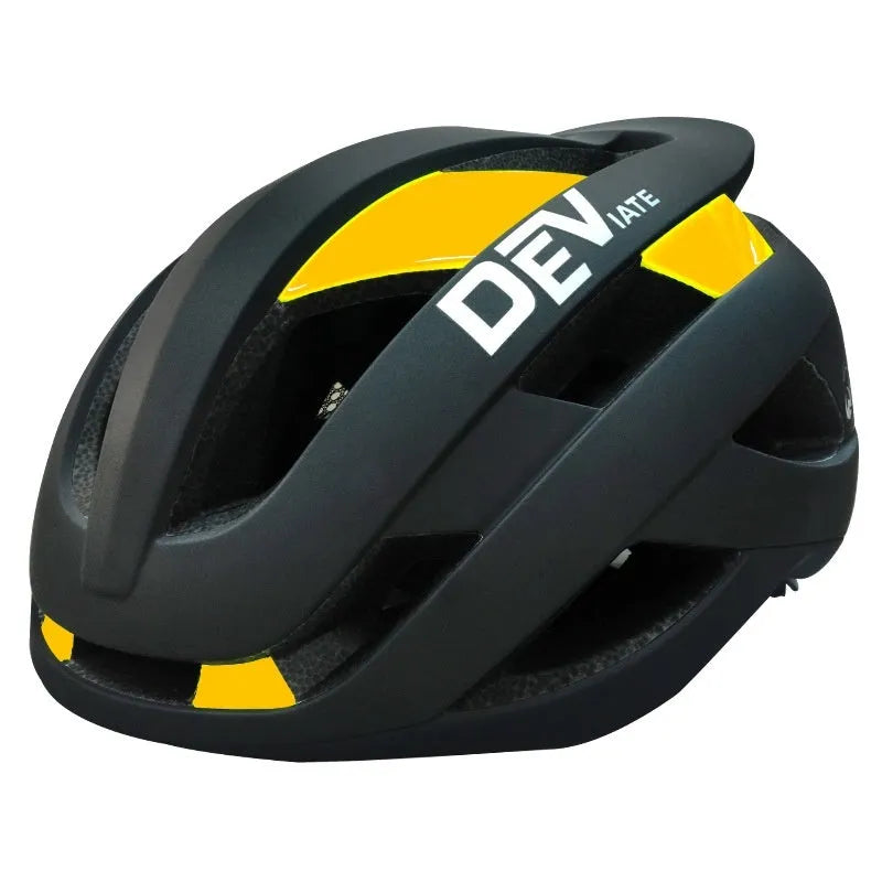 Matte black adult bicycle helmet with adjustable 56-61cm head circumference and coloured accent options