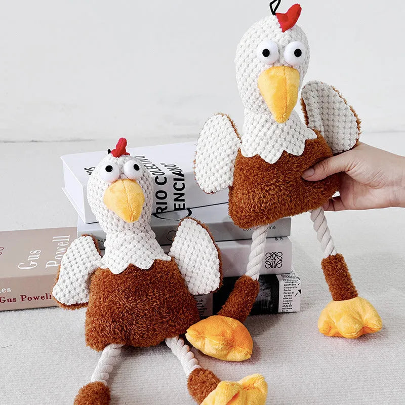 White resistant chew toy for dogs and cats on a plain background.