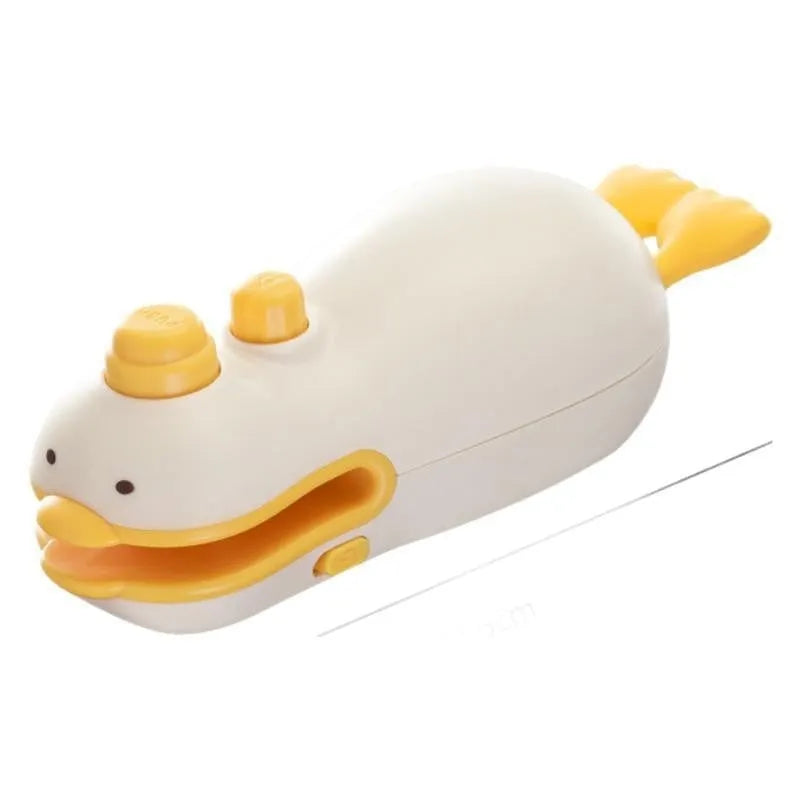 Yellow duck rechargeable sealing machine with animal jacquard design and charging cable