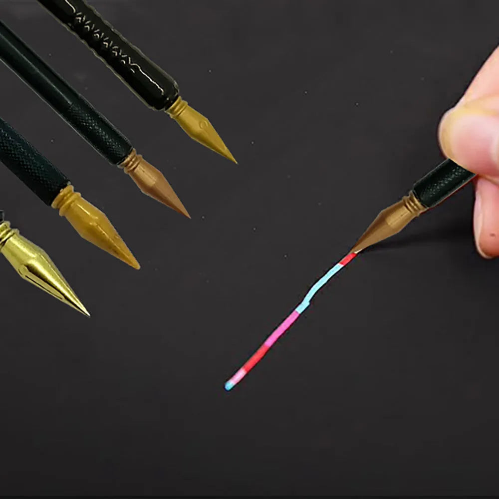 Scratch art pen with brush tip for children's drawing on scratch paper