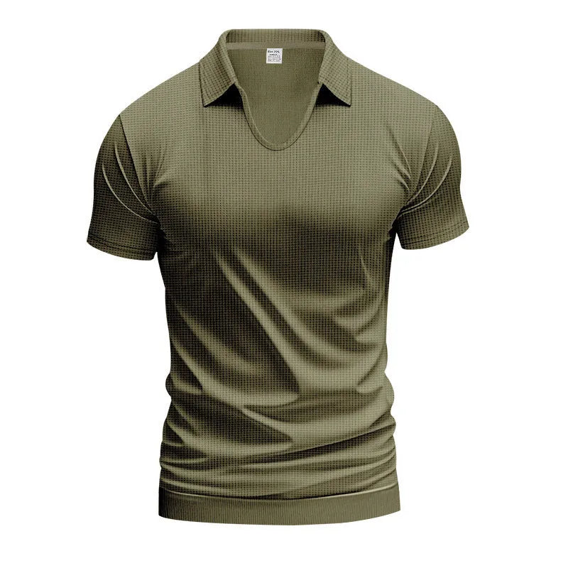 Men's V-neck loose fit short sleeve t-shirt in six colour options