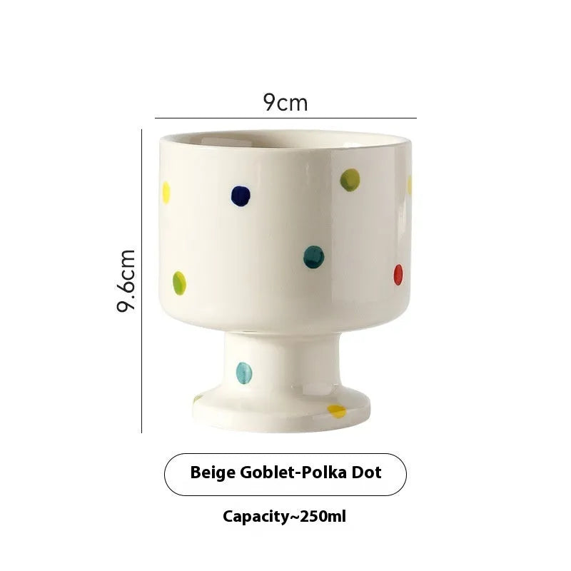 Hand-pinched irregular ceramic mug in solid colour with modern design and 14.5cm height