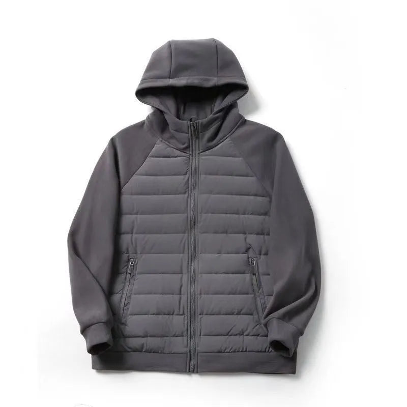 Casual loose fit polyester fibre coat in solid colour with round hem, available in Black, Apricot, Gray