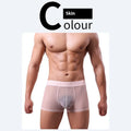 Men's thin invisible breathable boxer shorts in solid colours with quick-drying polyester fabric