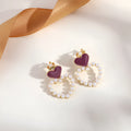 A pair of geometric tassel clip-on earrings for women with a retro style.