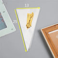 Triangle clear plastic packaging bags with metal wire ties in three different sizes