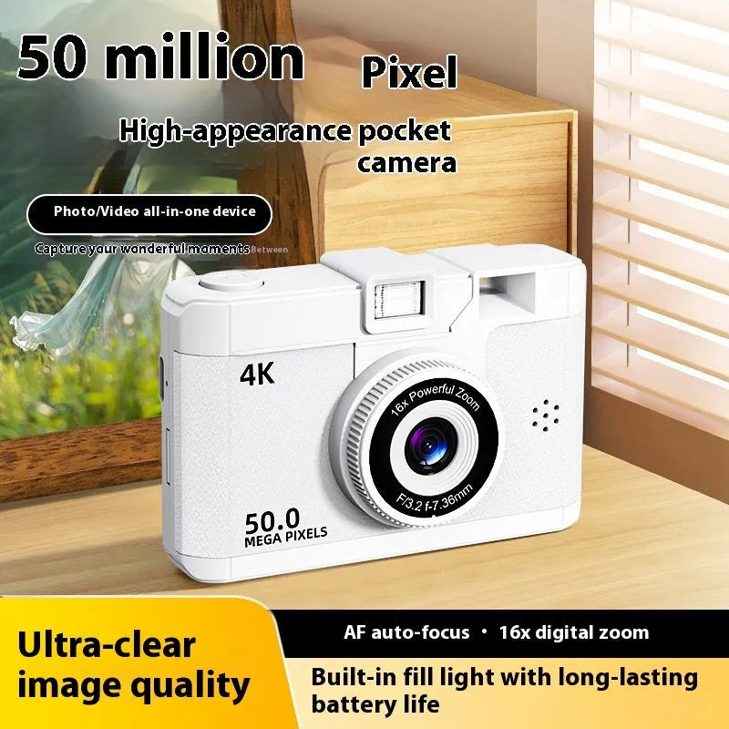 Children's camera with automatic printing, ultra HD video, LCD screen, 104 x 66 x 24 mm, six colours