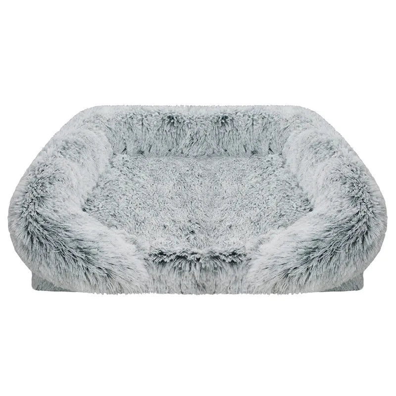 Square dog pet bed in gradient colour, removable and washable cloth design, sizes S M L