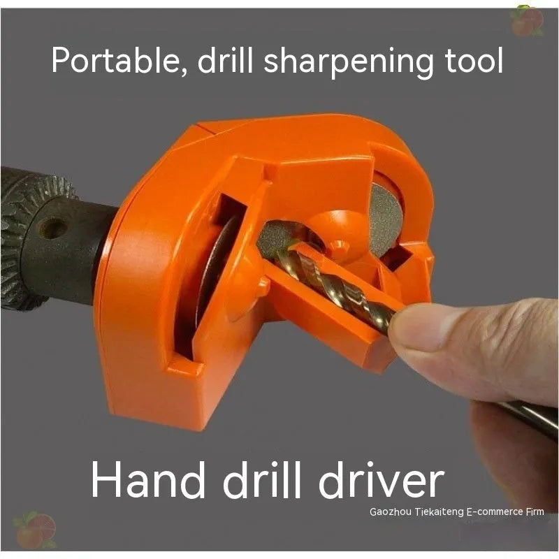 Orange and black portable sander set with grinding wheels for universal grinding applications
