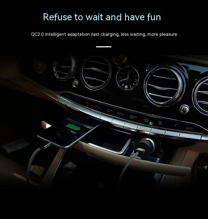 White QC2.0 single port USB car charger for vehicle smartphone charging