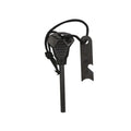 Black outdoor multifunctional flint with stainless steel scraper and magnesium rod 13cm length