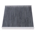 Grey plastic air conditioning filter grid for Geely cars measuring 215mm by 210mm by 30mm.