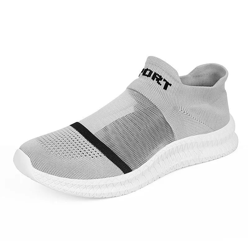 Breathable low-top Flyknit sock shoes in multiple colours with lace-up closure and round toe.