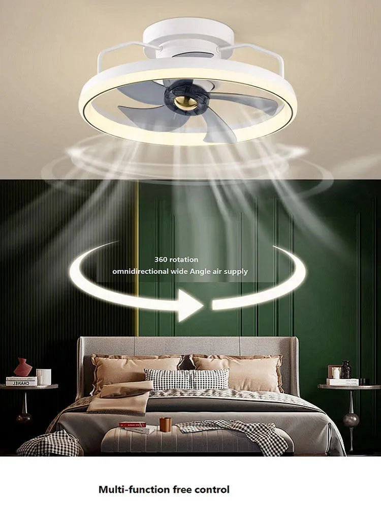 500mm diameter ceiling fan lamp with integrated light fitting in modern simple style