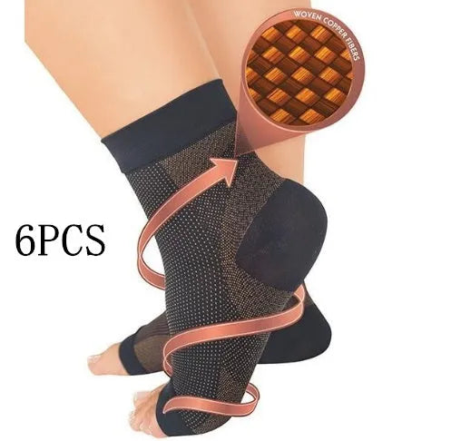 Compression foot sleeve for men women anti fatigue ankle support breathable nylon moisture wicking