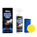 HOMONTH 120ml headlight restoration spray bottle with sponge and towel for car care