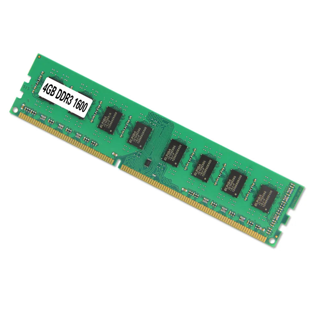 Desktop DDR3 4GB 1600MHz memory module for AMD systems with PC3-12800 specifications