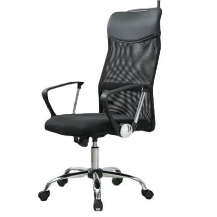 Black mesh computer chair with modern simplicity style and castors for office or home use