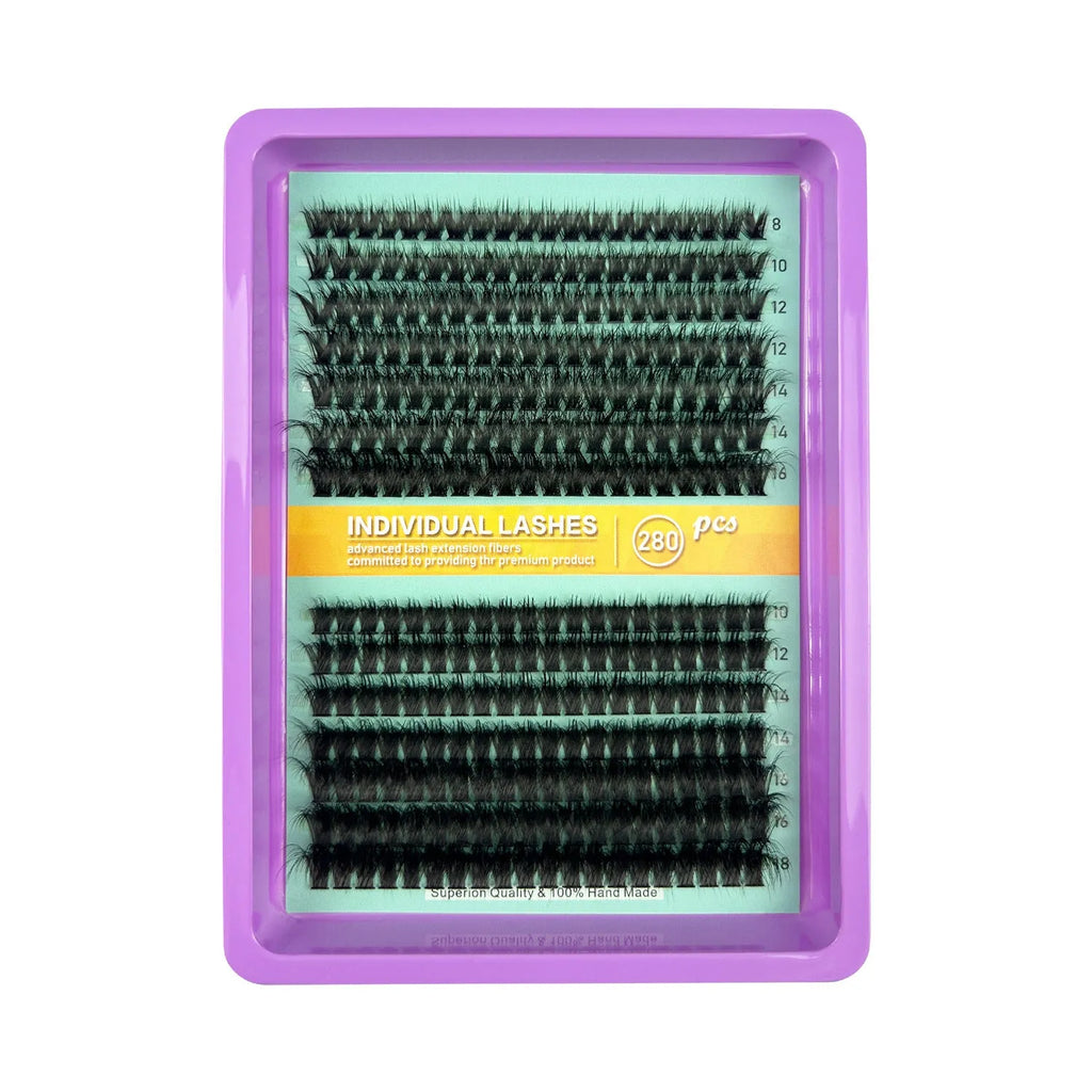 Mixed messy false eyelash set in high imitation material with large capacity storage box